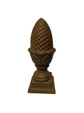 Vintage Cast Iron Pineapple Finial Paperweight Architectural Desin